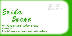 erika szepe business card